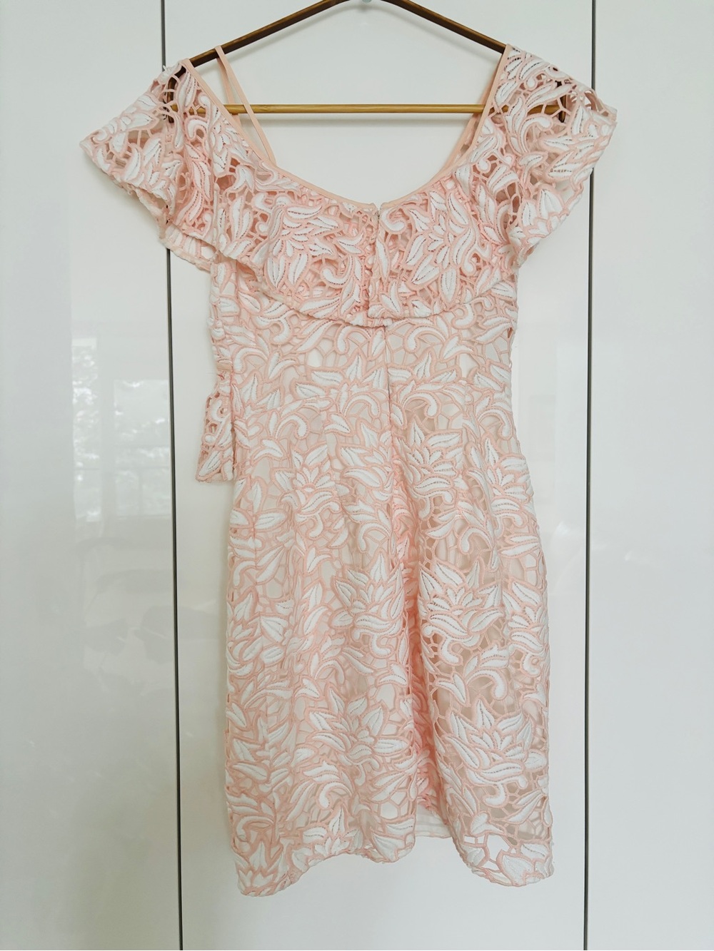 Club Monaco Blush One-Shoulder Lace Dress - Picture 4 of 4